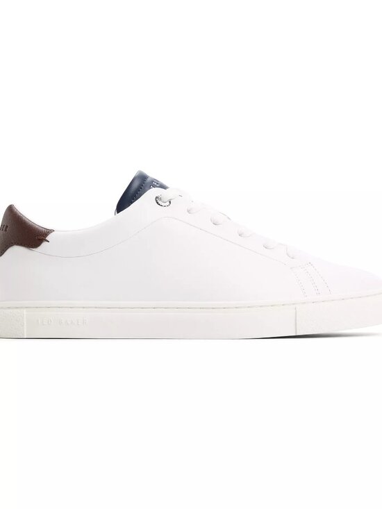 Ted Baker Men\'s Robberto Lace Up White Leather Shoes, Size 8.5, New With Box main image 11